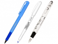 Pens and erasers