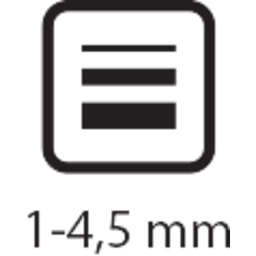 šířka stopy 1-4,5mm