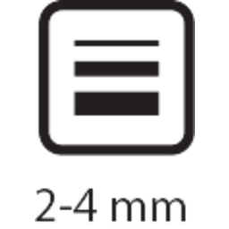 šířka stopy 2-4mm