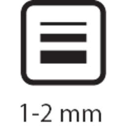 šířka stopy 1-2mm