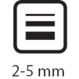 šířka stopy 2-5mm