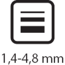 šířka stopy 1,4-4,8mm