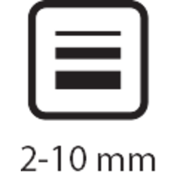 šířka stopy 2-10mm